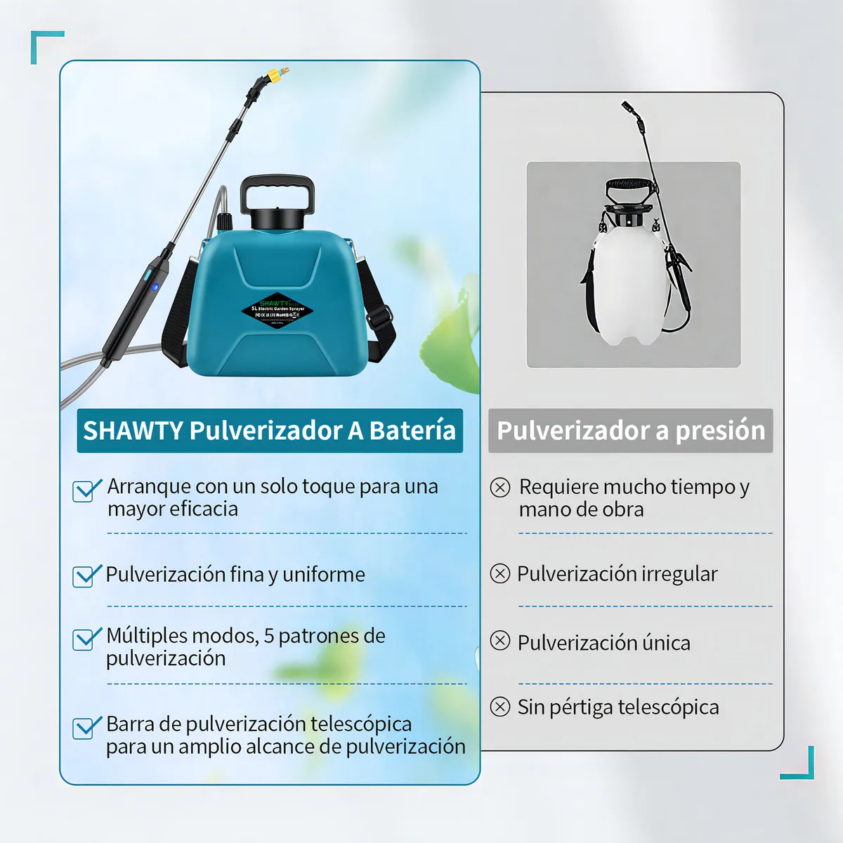 Pulverizador Eléctrico 5L | Fumigador Recargable para Fumigar 🌱