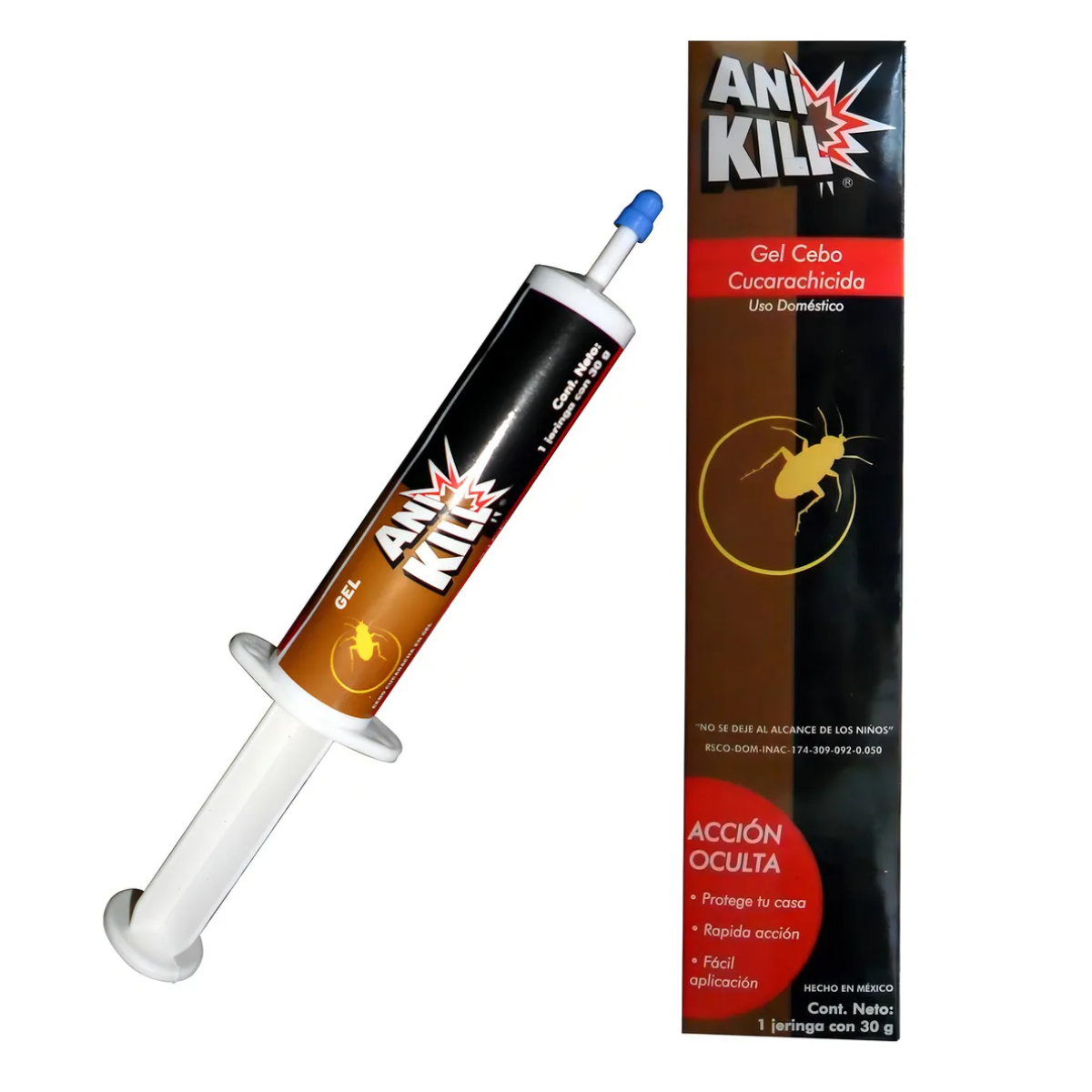 Ani Kill® Gel Cucarachicida 30g – ¡La jeringa que las deja tiesas!