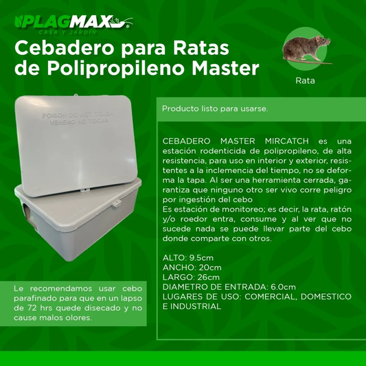 Kit Control de Ratas y Ratones | 6 Cebaderos + Raticida y Trampas 🐭
