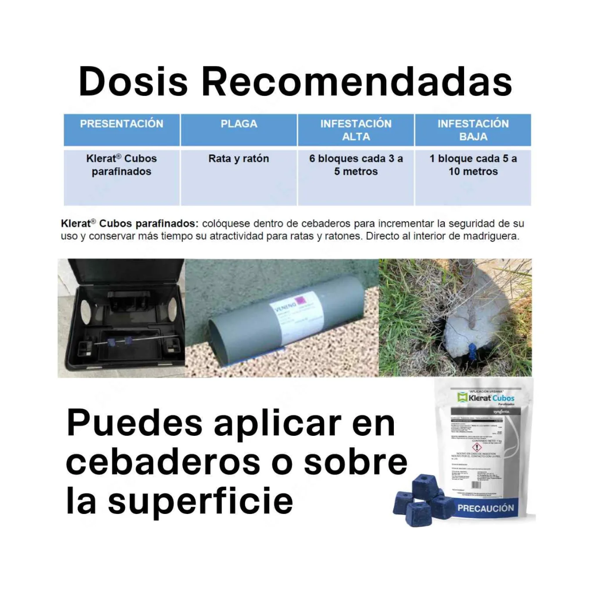 Kit Raticida Klerat 1kg y 2 Cebaderos | Veneno para Ratas 🐭