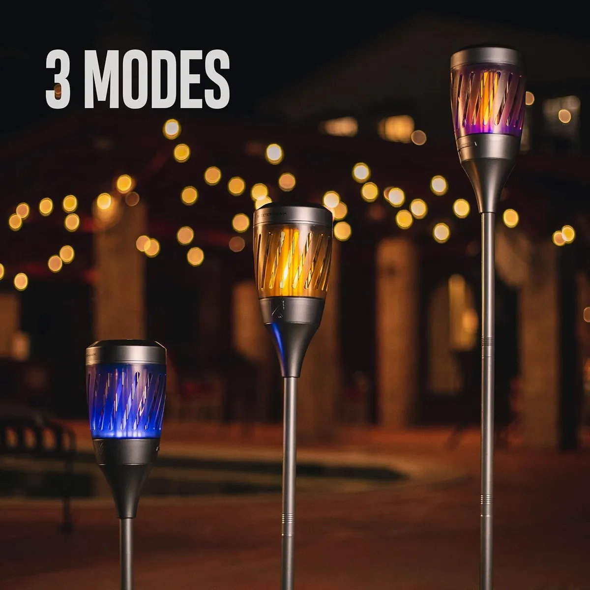 Lámpara Solar Mata Mosquitos Recargable | Luz UV y Llama Decorativa 🔥
