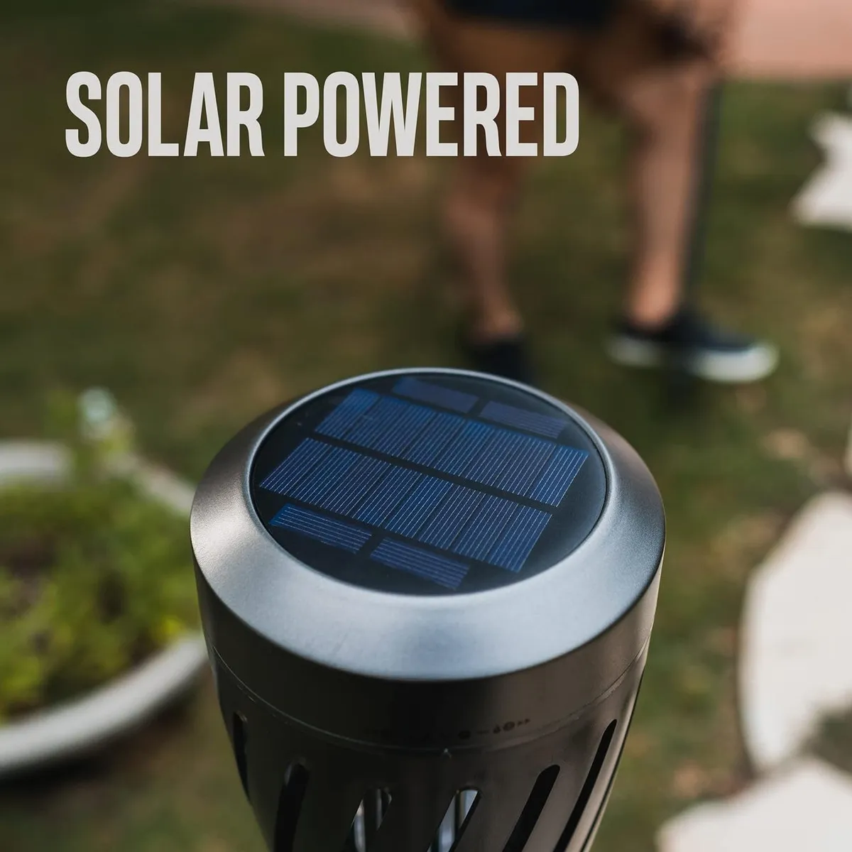 Lámpara Solar Mata Mosquitos Recargable | Luz UV y Llama Decorativa 🔥