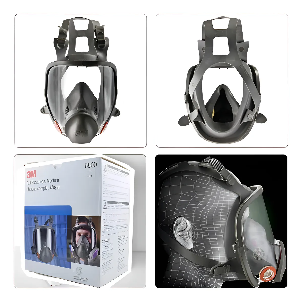 Máscara Facial Completa 3M 6800 😷🔥