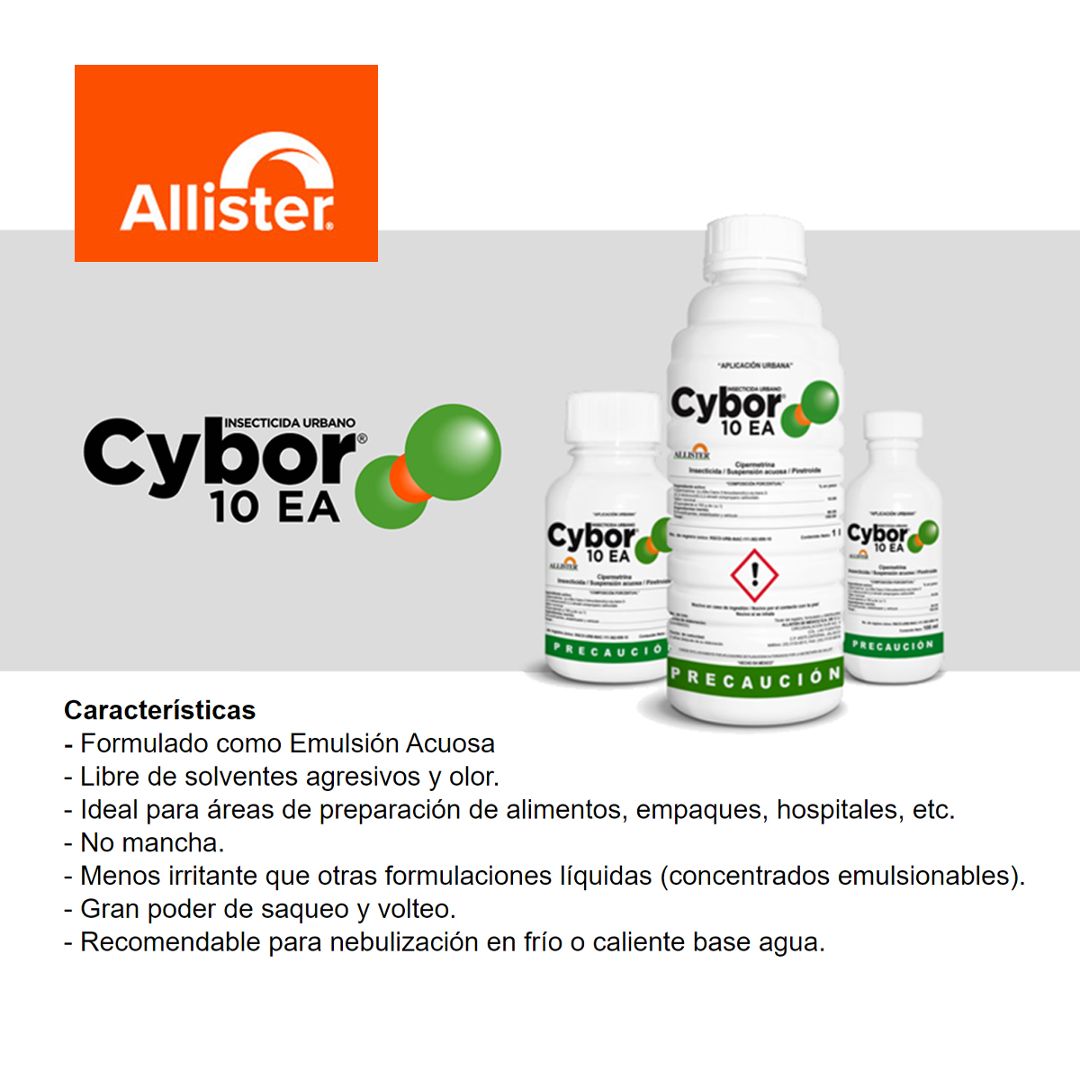 Insecticida Urbano Cybor 10 EA 100ml | Control de Plagas Sin Olor 💨