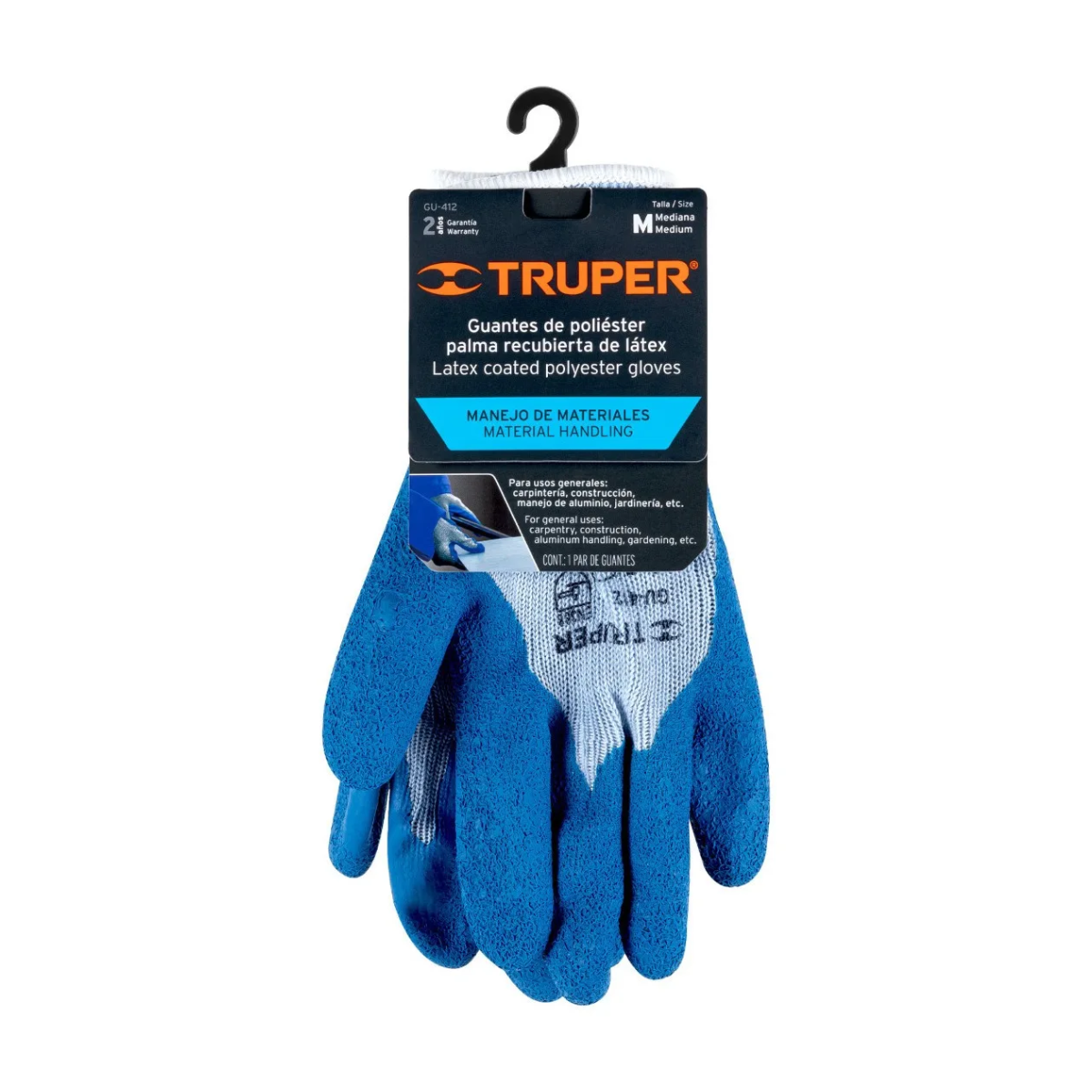 Guantes de Seguridad Truper de Poliéster con Látex | Talla CH 🧤