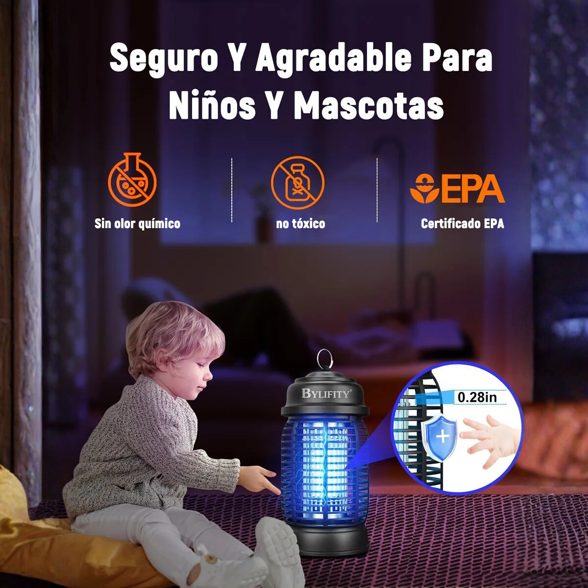 Lámpara Mata Mosquitos 20W Bylifity 4200V ⚡