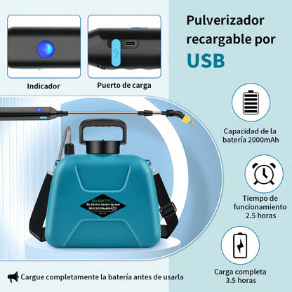 Pulverizador Eléctrico 5L | Fumigador Recargable para Fumigar 🌱