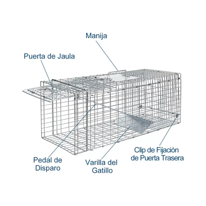 Jaula Plegable para Gatos y Conejos 79cm 🐈