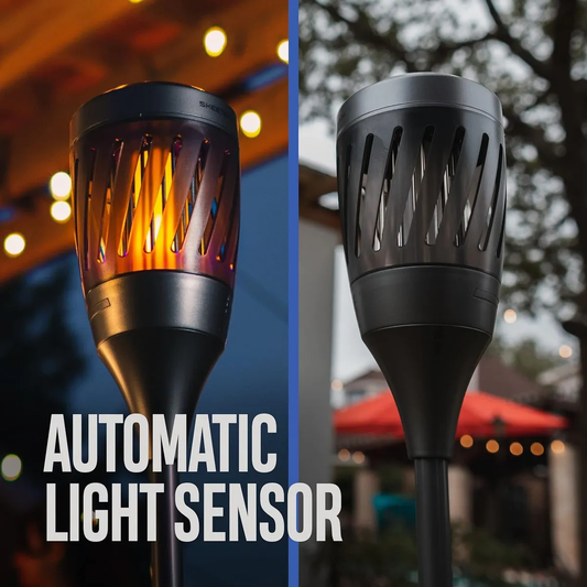 Lámpara Solar Mata Mosquitos Recargable | Luz UV y Llama Decorativa 🔥