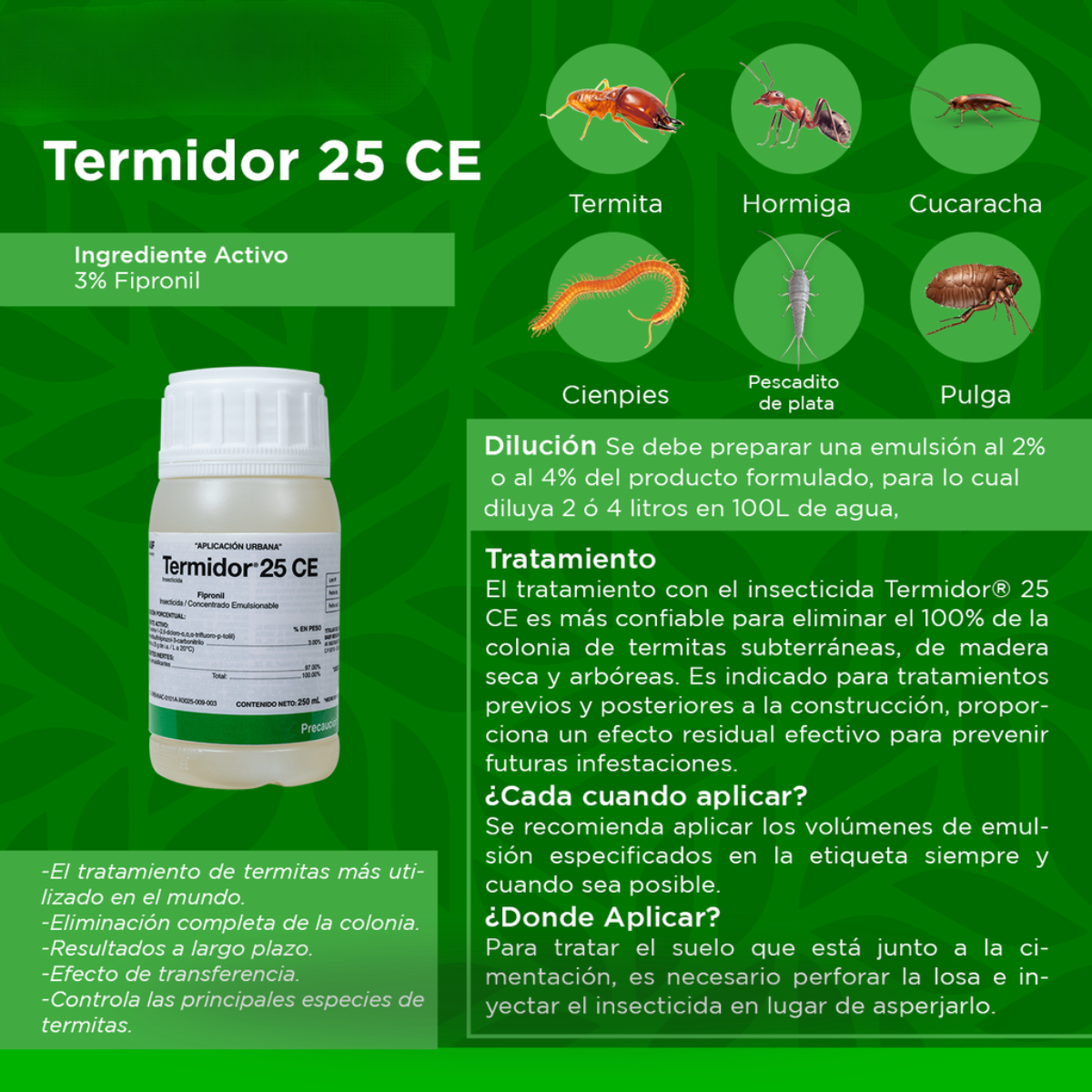 🔥 Termidor® 25 CE – El Fin Absoluto de las Termitas, Cucas y Mas 🐜💀