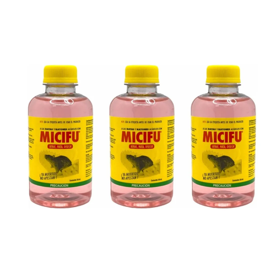 Raticida Micifu Líquido con Bromadiolona | Atrae, Mata y Diseca 🐭