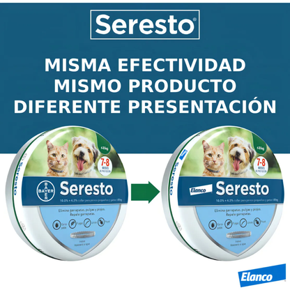 Seresto Collar para Perro <8kg | Contra Pulgas y Garrapatas 🐶